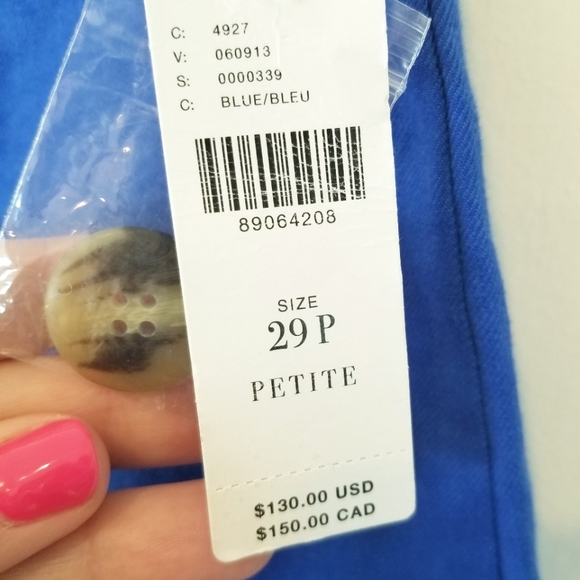 Maeve Anthropologie NWT The Ettie High-Rise Crop Wide-Leg Flare Pants Blue sz 29 - Picture 15 of 16